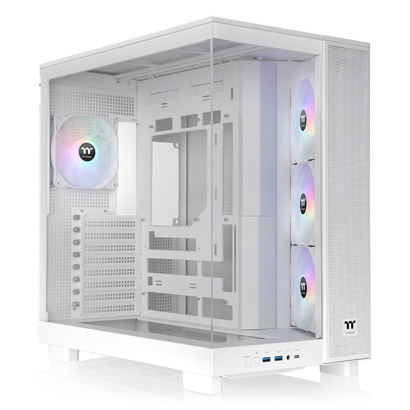 Thermaltake View 380 XL Tempered Glass ARGB Mid Tower ATX Case - Snow