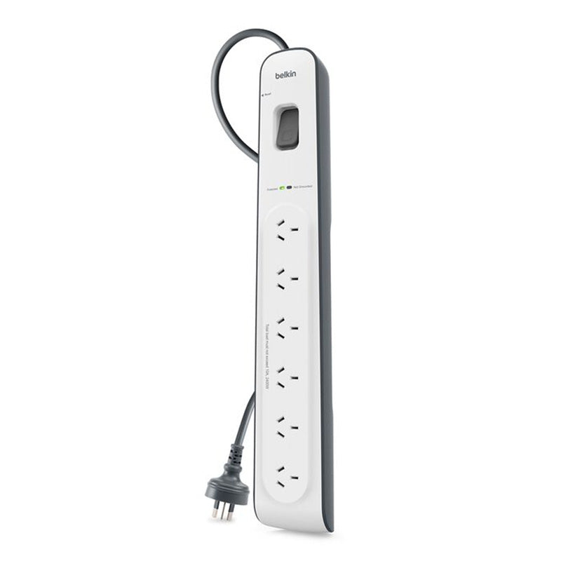 Belkin SurgeMaster 6 Outlet Surge Protection Strip with 2M Power Cord