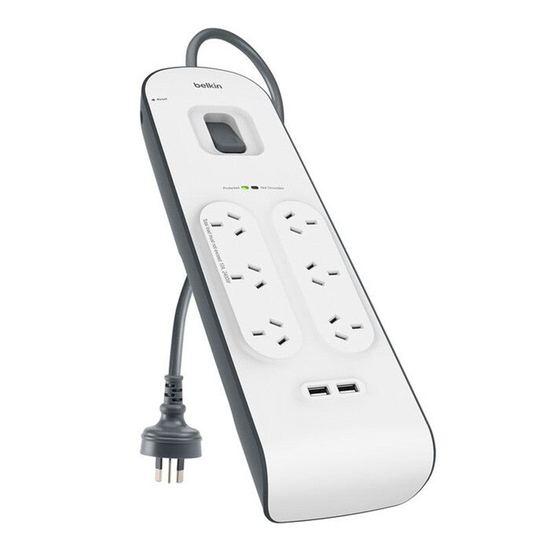 Belkin SurgePlus 6-Outlet Surge Protection Strip with 2.4 Amp USB Charging Ports