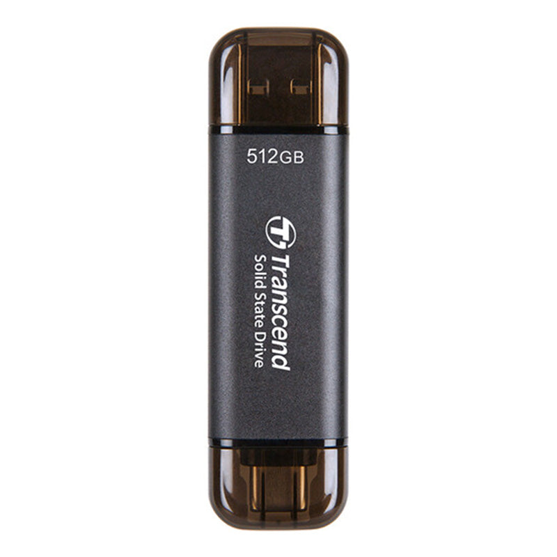 Transcend 512GB USB-C/A 10Gbps External SSD - Black