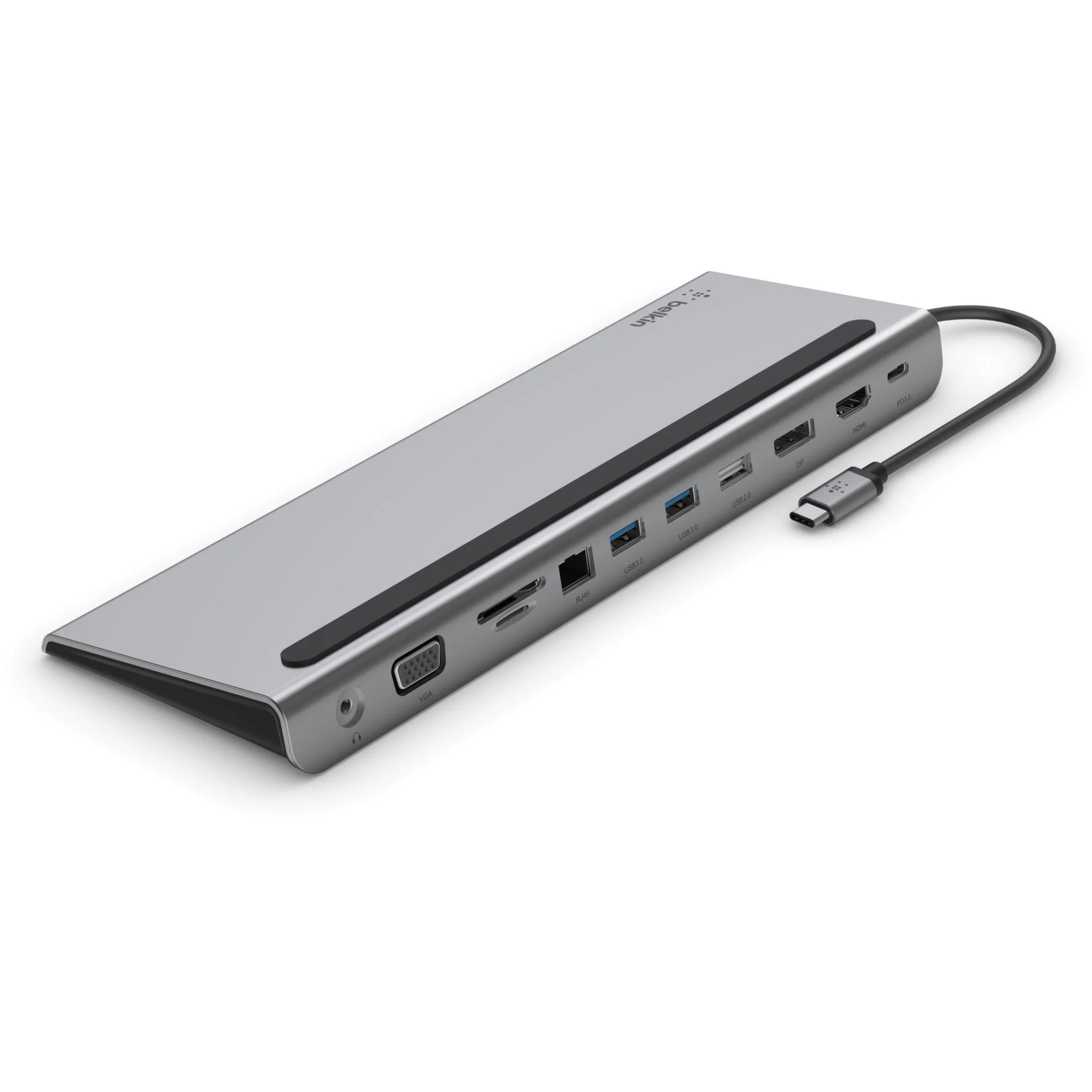 Belkin Connect 11-in-1 USB-C Dock 100W PD 4K HDMI USB-C USB-A audio SD GbE 4K multimedia hub