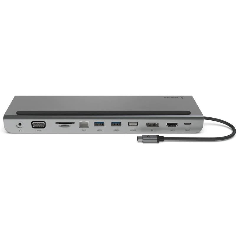 Belkin Connect 11-in-1 USB-C Dock 100W PD 4K HDMI USB-C USB-A audio SD GbE 4K multimedia hub