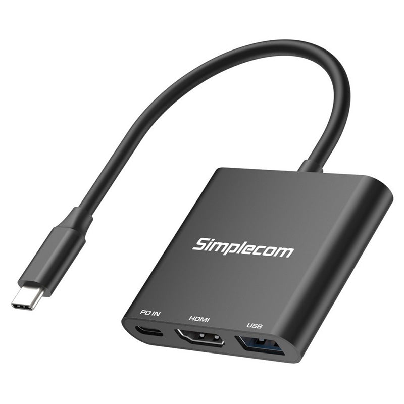 Simplecom USB-C 3-In-1 HDMI 2.0 4K@60Hz USB 3.2 Adapter