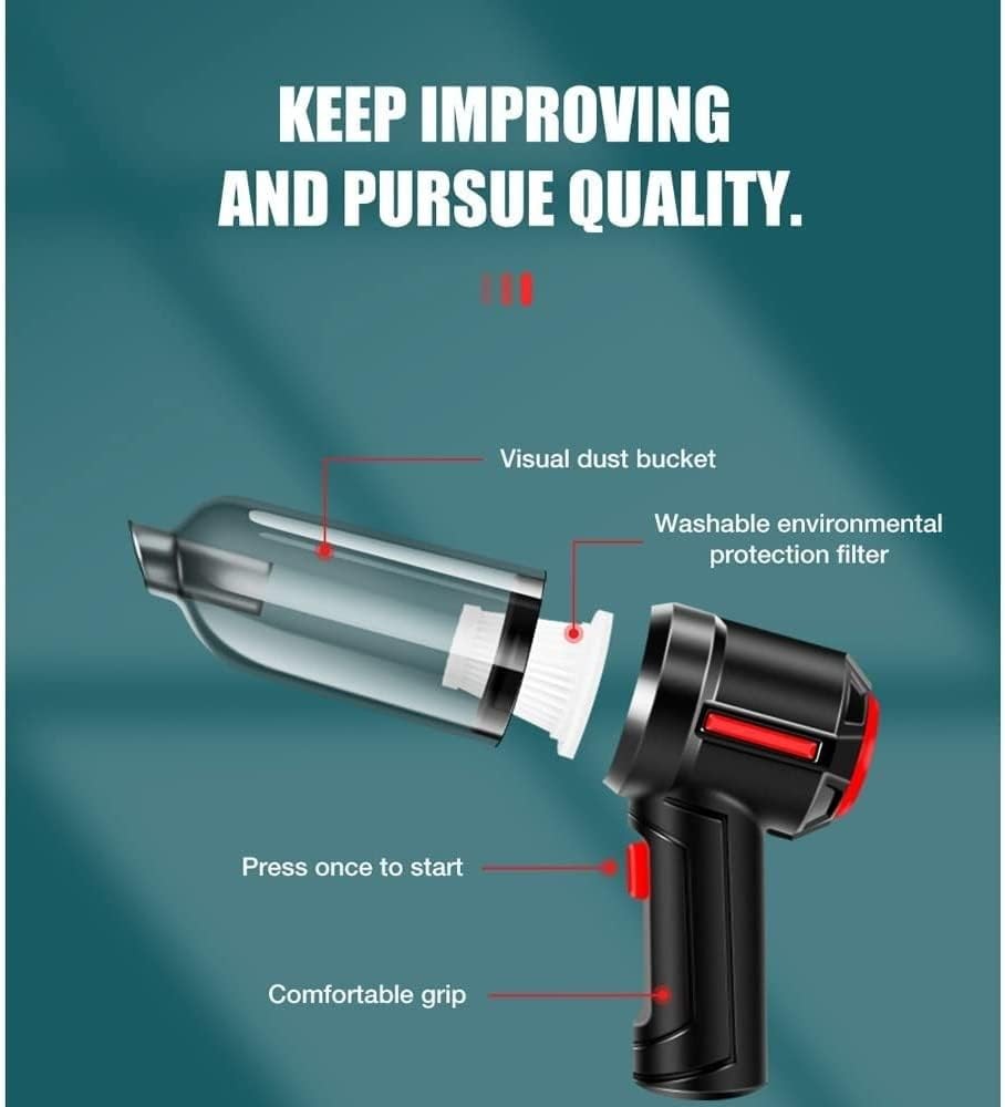 Keyboard Cleaner Kit 3-in-1 Computer Vacuum Cleaner Cordless Compressed Air Duster Rechargeable Car Hoover Handheld Mini Vacuum Keyboard Vacuum