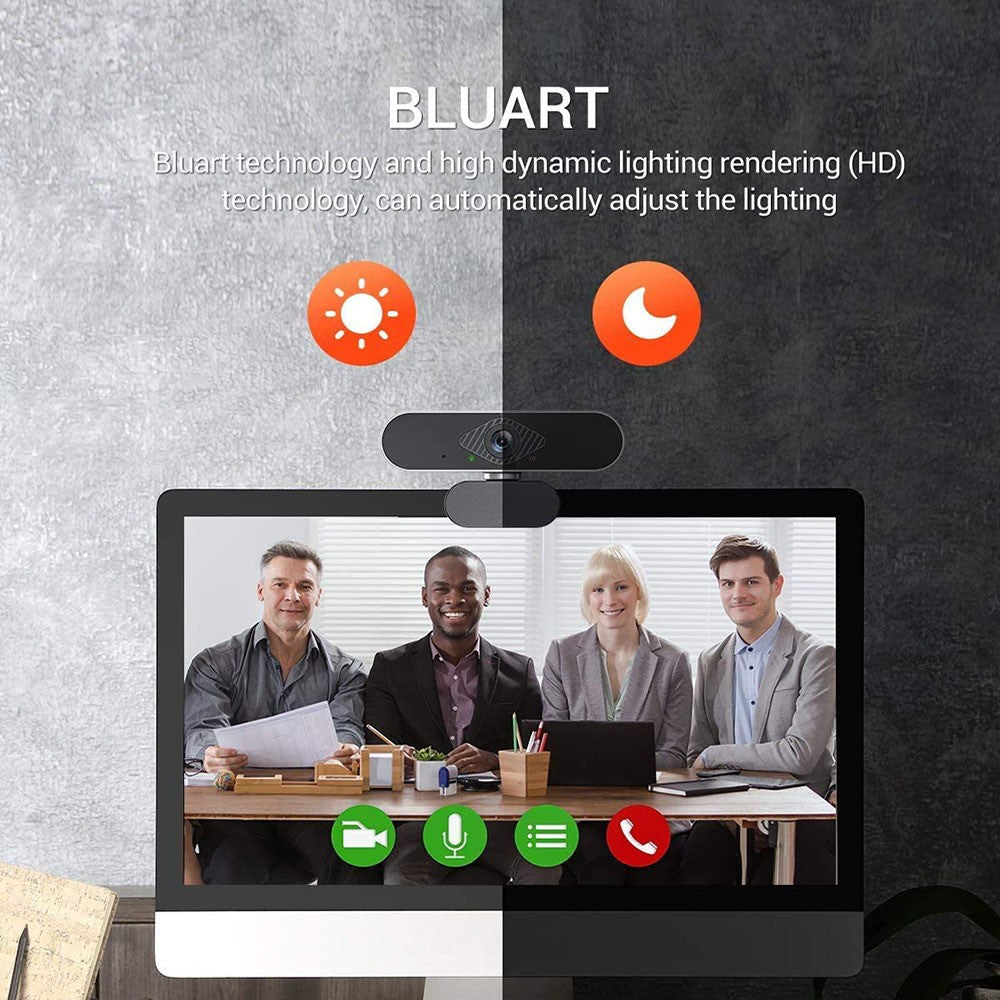 K32 Webcam 1080P USB Camera Ultra Wide Angle with Built-in Microphone for Laptop PC Online Teaching