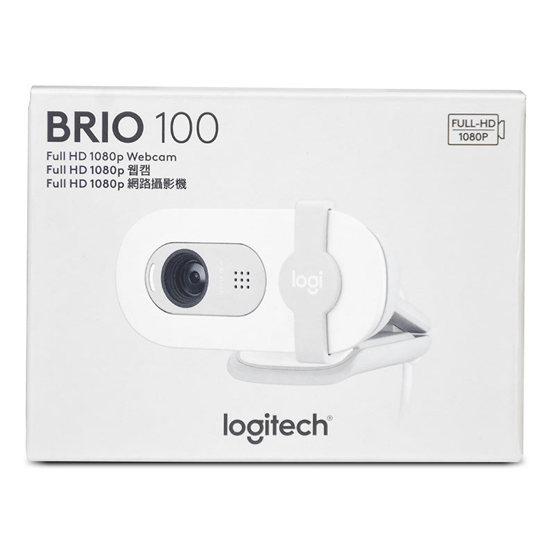 Logitech BRIO 100 1080p FHD Webcam - Off White