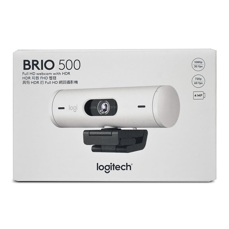 Logitech Brio 500 FHD 1080p USB-C Webcam - Off-White