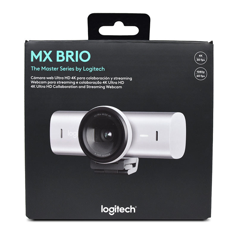 Logitech MX BRIO 4k Ultra HD Webcam - Pale Grey