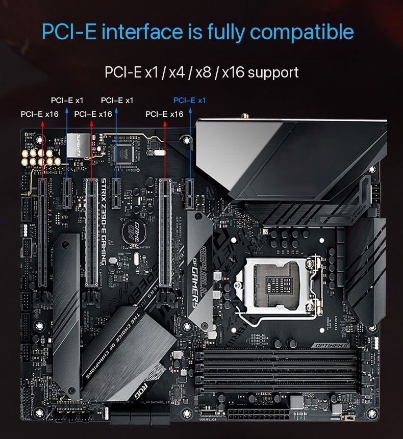 AC1200 Desktop Gigabit 5G Dual-Band Wireless Network Card PCIe Desktop Computer Bluetooth WiFi Receiver