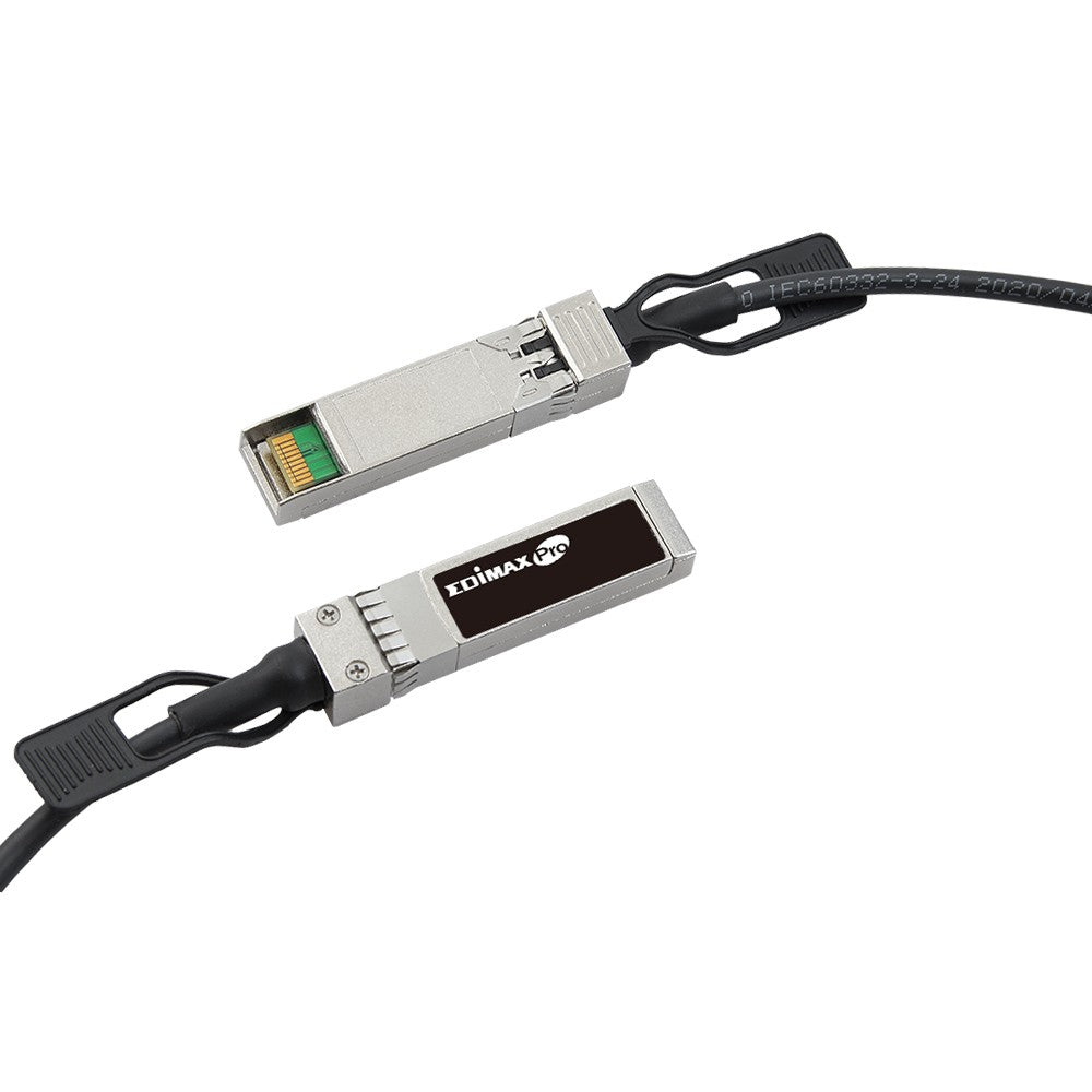 Edimax DAC Direct Attach Copper Twinax Cable 2M 10GbE SFP+ , Backward Compatible to SFP