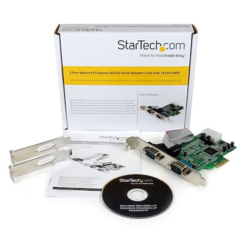 Startech 2-port PCI Express RS232 Serial Adapter Card