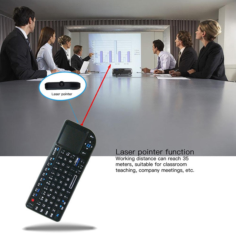 2.4g A8 keyboard with touch control, multifunctional seven color backlight, multilingual USB handheld keyboard