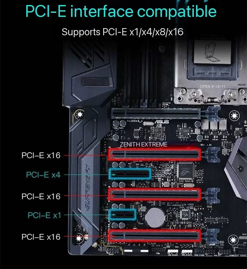 WIFI6 wireless network card, built-in PCIE gigabit 5G dual-band 1800M Bluetooth 2-in-1 receiver