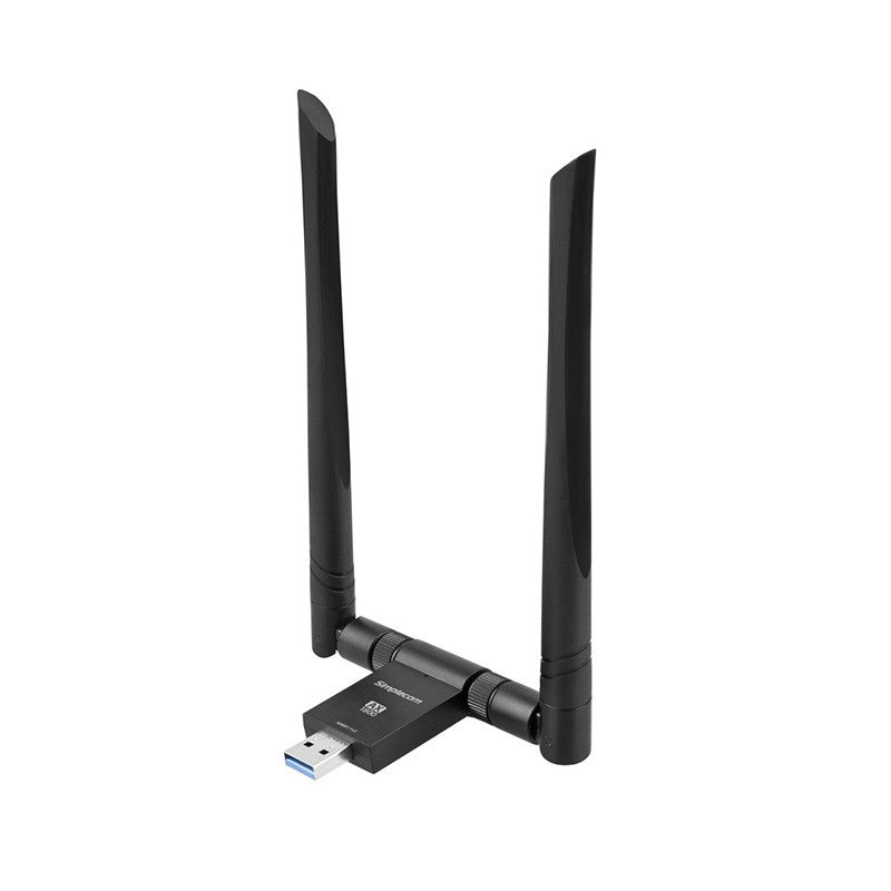 Simplecom AX1800 Dual Band WiFi 6 USB Adapter with 2x 5dBi High Gain Antennas