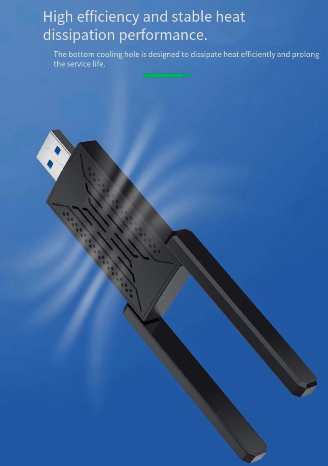 USB Driver free wireless network 1200M dual-frequency computer wifi receiver 5G / 2.4G