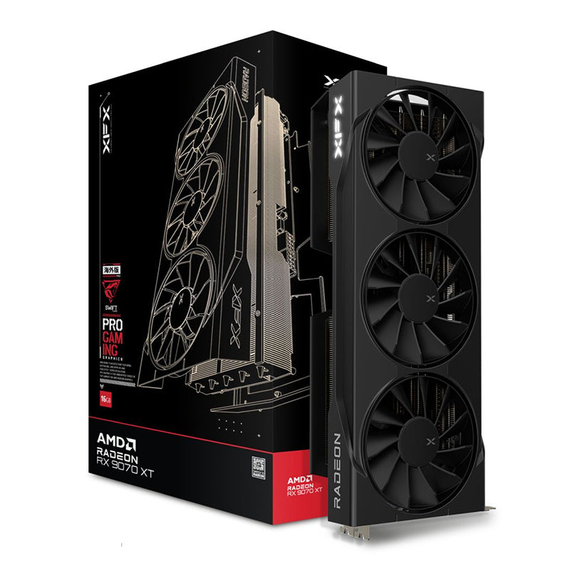 XFX Swift AMD Radeon RX 9070 XT Triple Fan Gaming Edition 16G Graphics Card