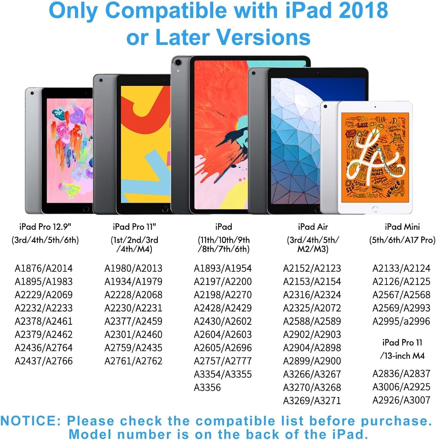 Stylus Pen for iPad ,Active Pencil for iPad10/9/8/7/6th,11th A16,Pro 11/13 M4,Air 11/13 M2/M3,Pro12.9,Air 5/4/3rd,Mini 7/6/5