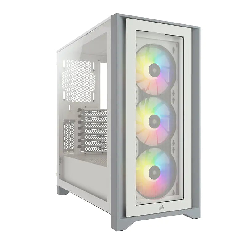 Corsair iCUE 4000X RGB TG Mid Tower ATX Case - White
