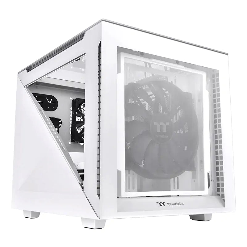 Thermaltake Divider 200 TG Micro-ATX Case - White Snow