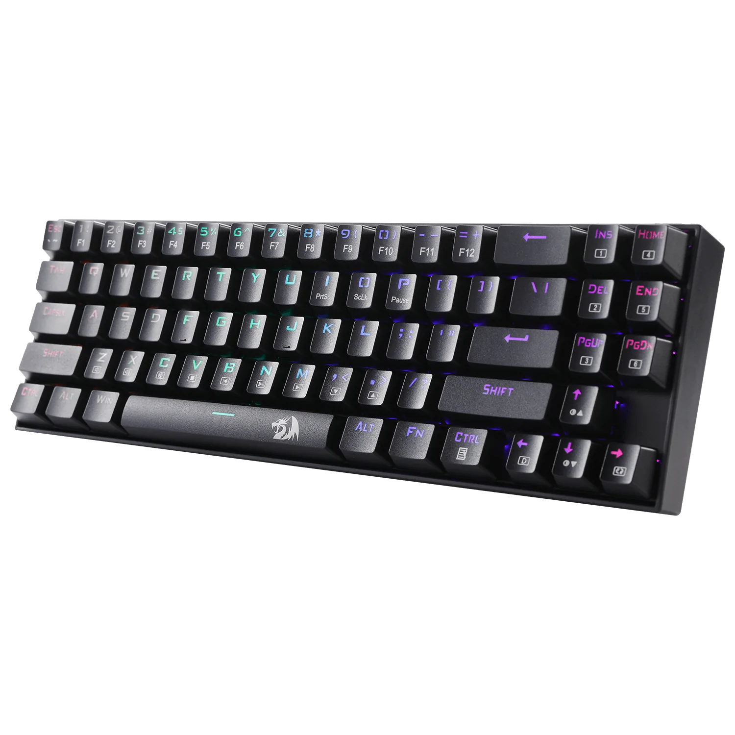 Redragon K599 Wireless Mechanical Gaming Keyboard 60% Compact 70 Key Tenkeyless RGB Backlit Computer Keyboard with Red Switches for Windows PC Gamers