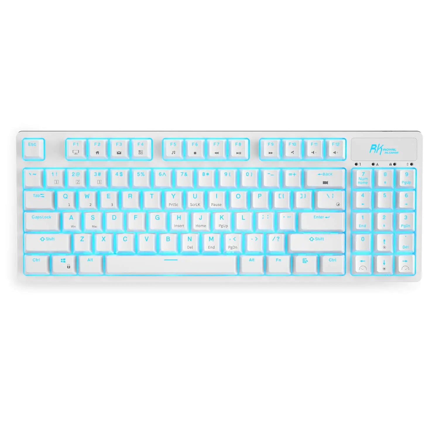 RK ROYAL KLUDGE RK89 85% 89 Keys Triple Mode BT5.0/2.4G/USB-C Hot Swappable Mechanical Keyboard with Detachable Frame (Hot-Swappable Red Switch)