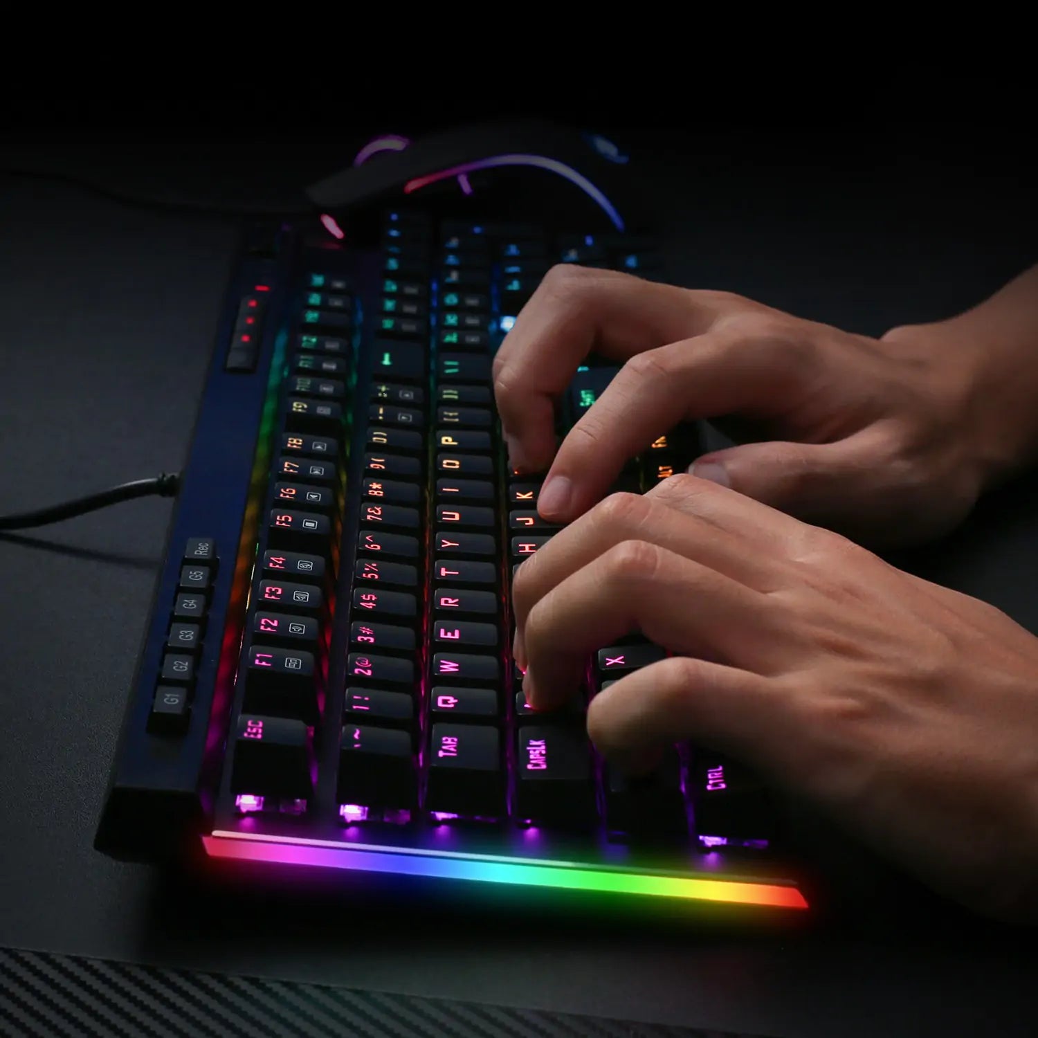 Redragon K580 Vata Rgb Led Backlit Mechanical Gaming Keyboard, Brown S 