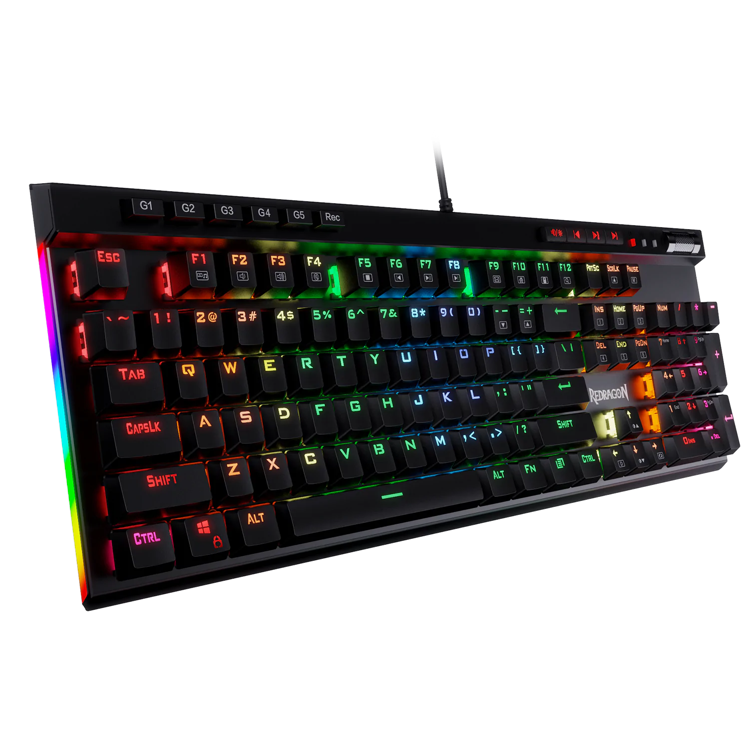 Redragon K580 VATA RGB LED Backlit Mechanical Gaming Keyboard, Brown Switch