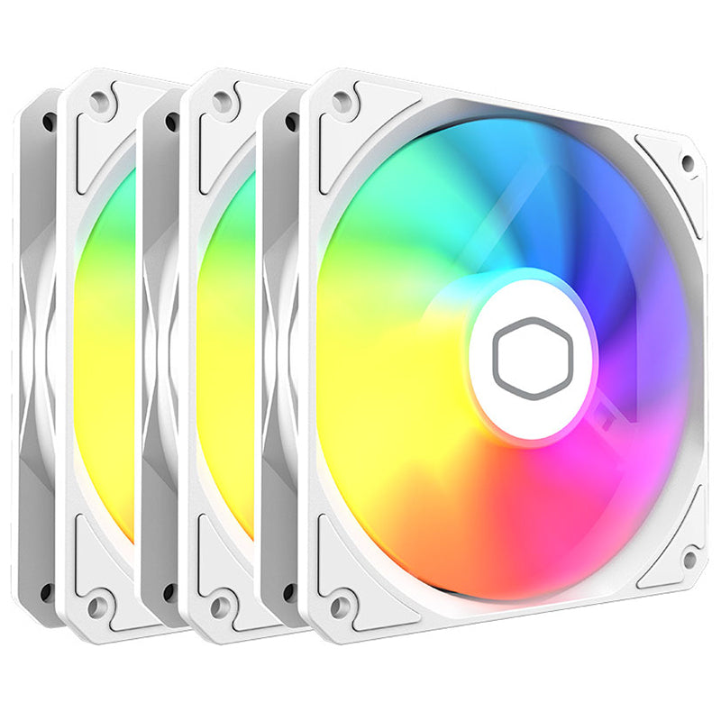 Cooler Master MF120 Lite ARGB Case Fan White - 3 Pack