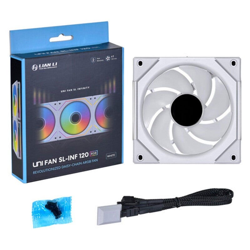 Lian Li SL120 120mm Reverse Blade ARGB Fan - White