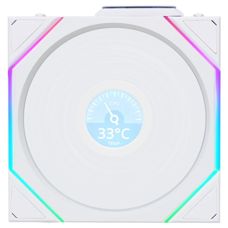 Lian Li UNI Fan TL LCD 120mm Wireless Fan - White