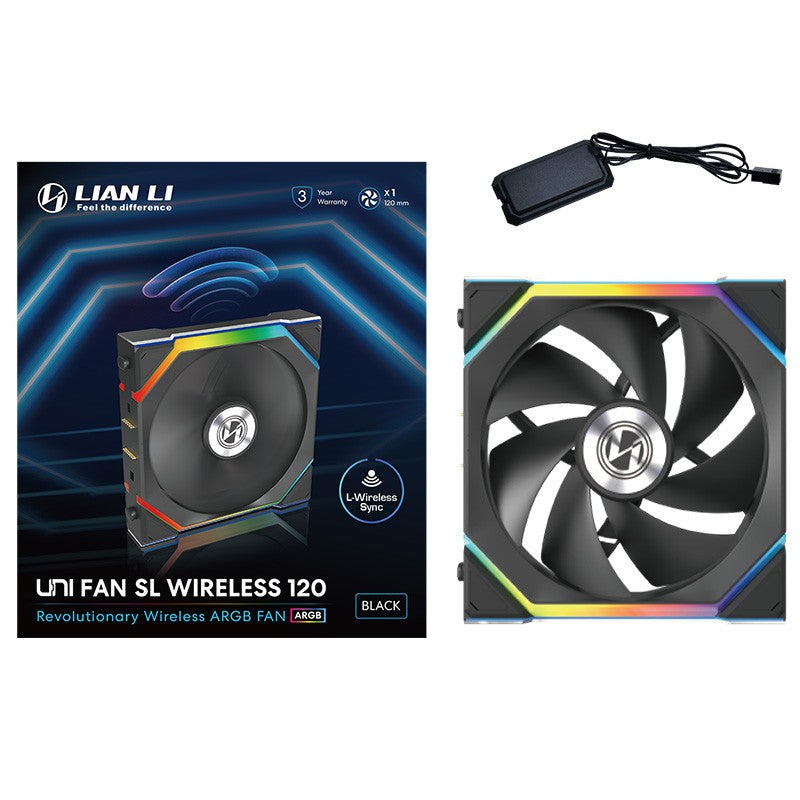 Lian Li Uni Fan 120mm SL Wireless ARGB 4-Pin PWM Black Fan