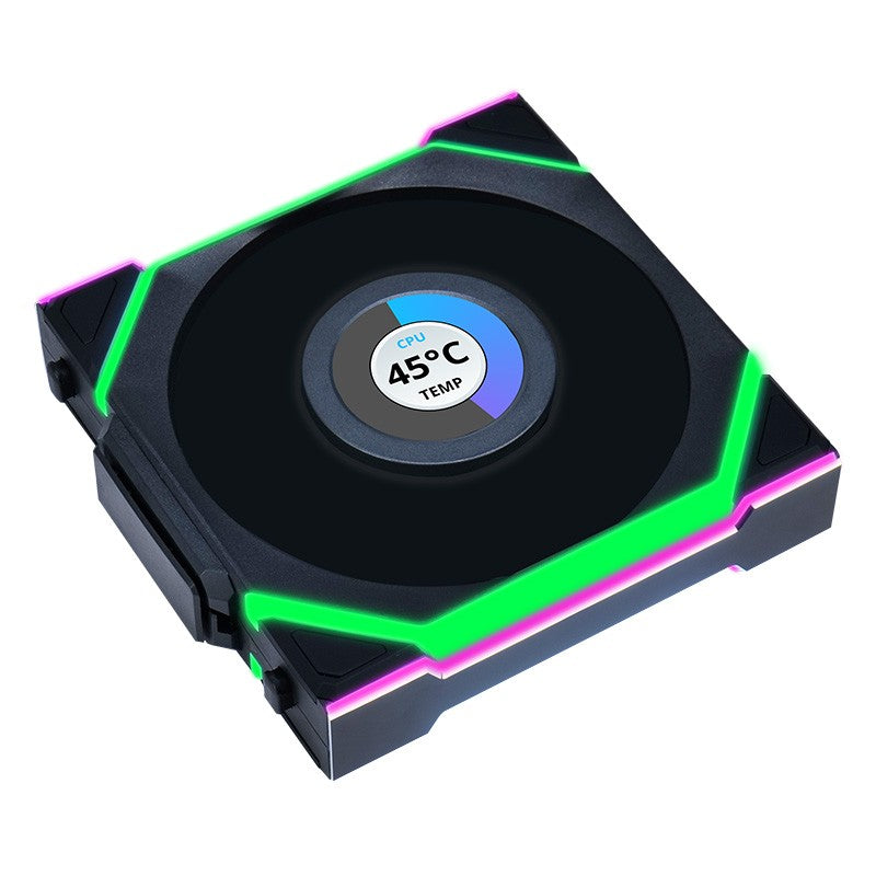 Lian Li Uni Fan 120mm SL Wireless ARGB 4-Pin PWM Black Fan with 1.6in LCD Display