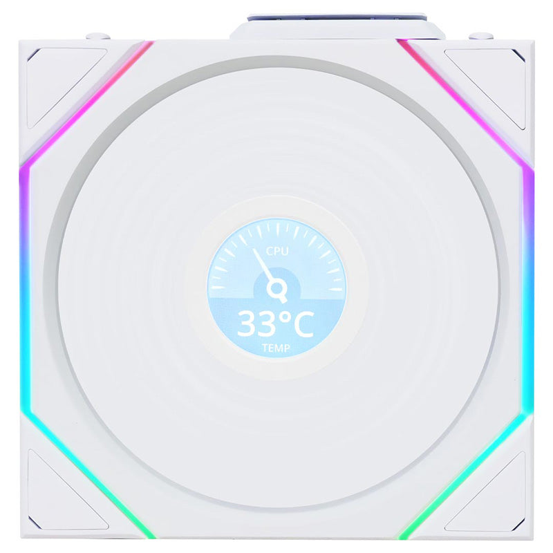 Lian Li Uni Fan TL LCD 120 Wireless Reverse Blade Fan - White