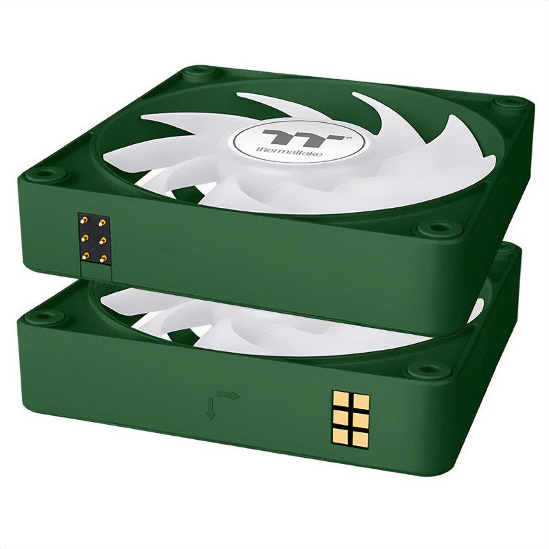 Thermaltake CT120 EX 120mm Standard Blades ARGB 4-Pin PWM Racing Green Fan - 3 Pack
