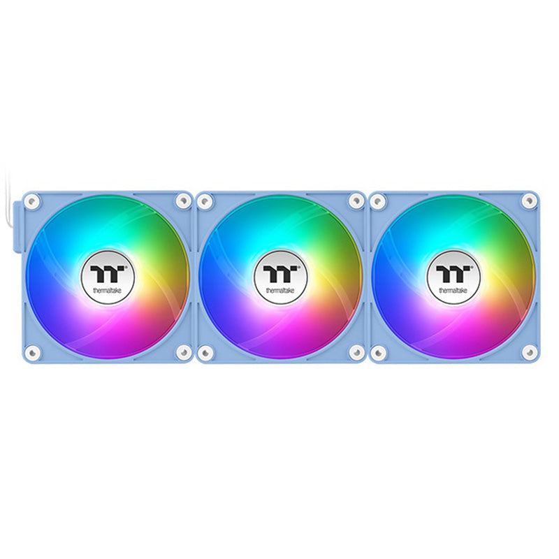 Thermaltake CT120 EX 120mm Standard Blades ARGB Hydrangea Blue 4-Pin PWM Fan - 3 Pack
