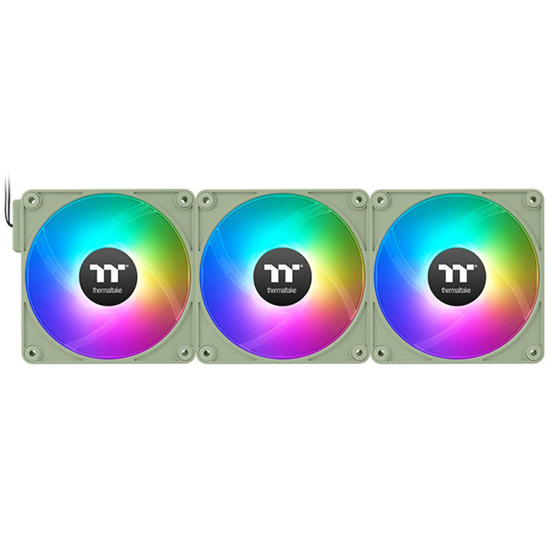 Thermaltake CT120 EX Reverse Blades 120mm ARGB Matcha Green PWM Fan- 3 Pack