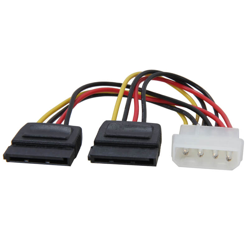 4 Pin Molex Power to 2 SATA Cable