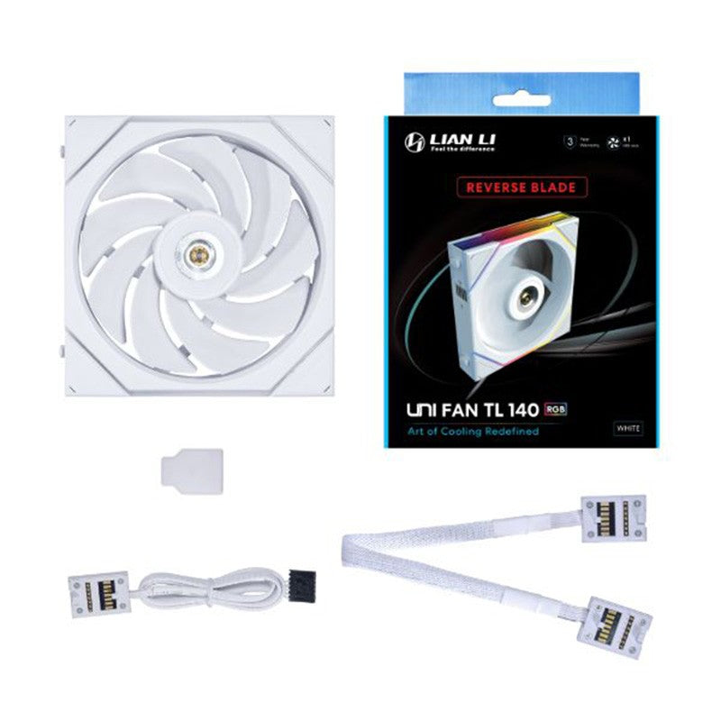 Lian Li UNI FAN TL 140 Reverse Blade 140mm ARGB White PWM Fan