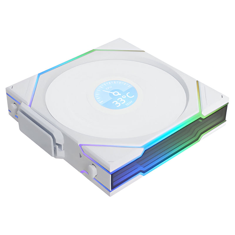 Lian Li UNI Fan TL LCD 140mm Wireless 4-Pin PWM White Fan - Single Pack