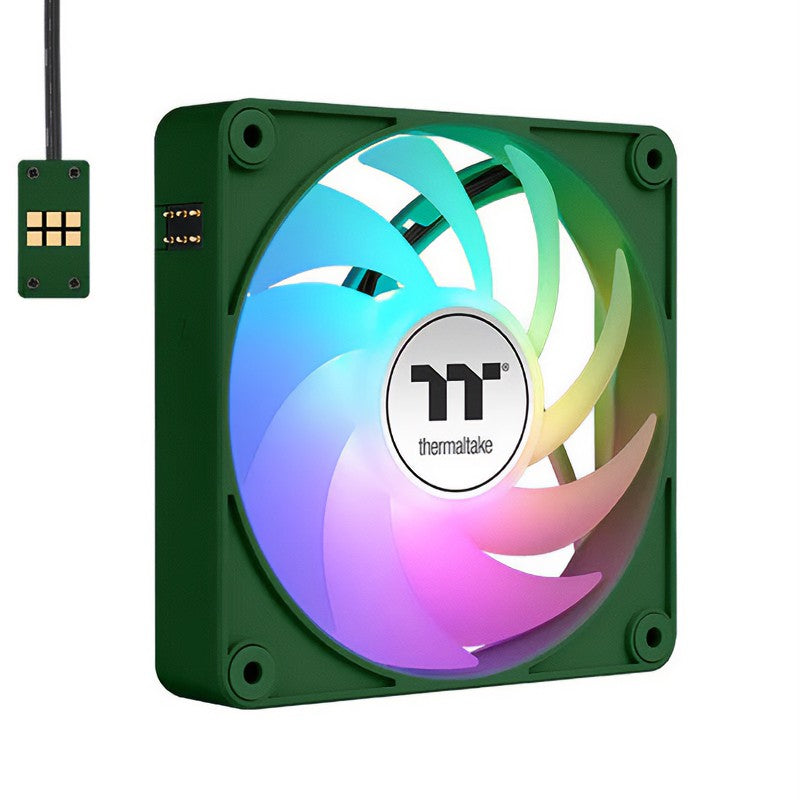 Thermaltake CT140 EX ARGB Standard Blades 140mm PWM Racing Green Fan - 3 Pack