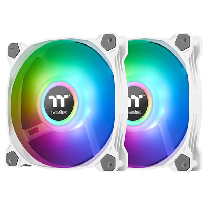Thermaltake Pure Duo 14 140mm ARGB Sync Radiator Fan White - 2 Pack