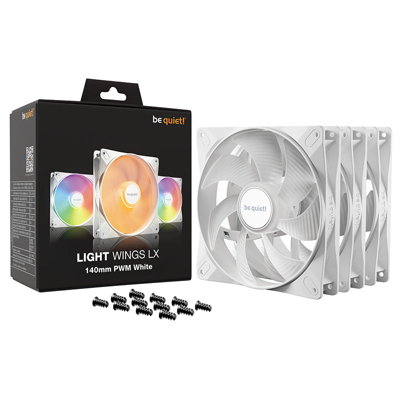 be quiet! Light Wings LX 140mm PWM FanTriple Pack - White