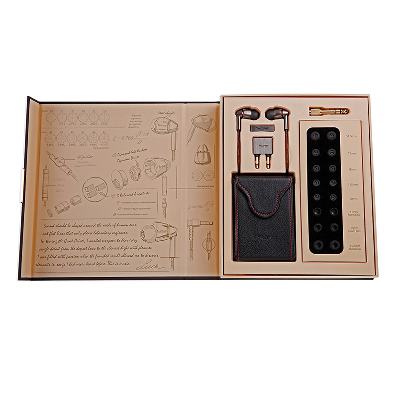 1MORE E1010 Quad Driver in-Ear Earphones Hi-Res High Fidelity Headphones with Warm Bass,Spacious Reproduction, High Resolution, Mic and in-Line Remote