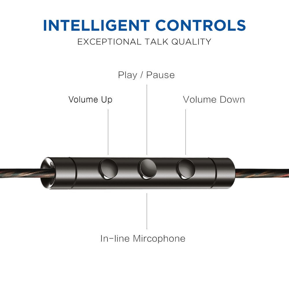 1MORE E1010 Quad Driver in-Ear Earphones Hi-Res High Fidelity Headphones with Warm Bass,Spacious Reproduction, High Resolution, Mic and in-Line Remote