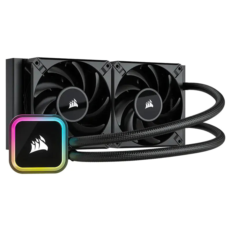 Corsair iCUE H100i ELITE 240mm RGB AIO Liquid CPU Cooler Black