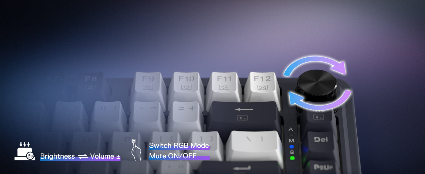 Redragon K673 PRO 75% Wireless Gasket RGB Gaming Keyboard, 3-Modes 81 Keys Mechanical Keyboard w/Hot-Swap Socket, Sound Absorbing Pads, Red Switch