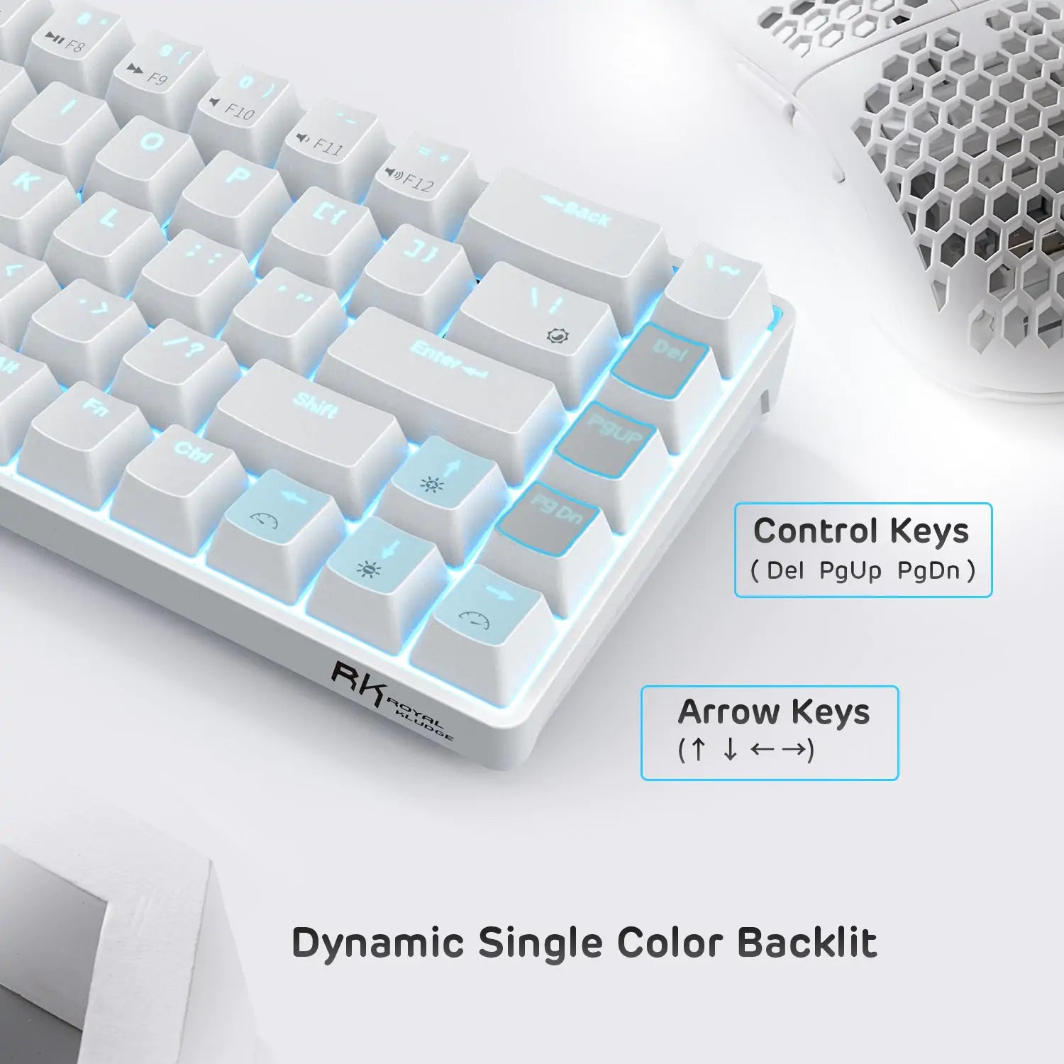 RK ROYAL KLUDGE RK68 65% Hot-Swappable Wireless Mechanical Keyboard, Brown Switch