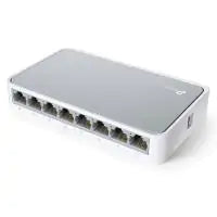 TP-LINK TL-SF1008D 8-port 10/100M mini Desktop Switch, 8 10/100M RJ45 ports, Plastic case