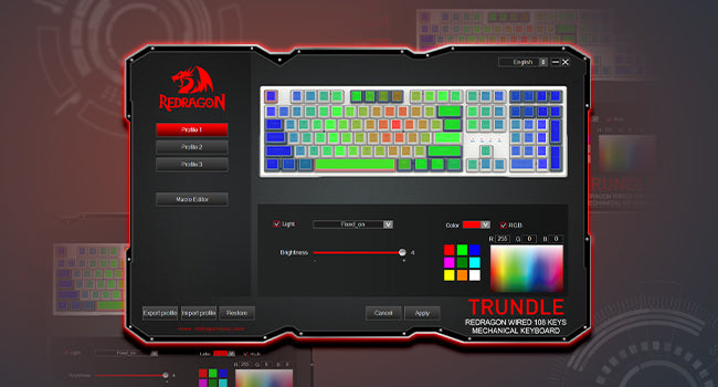 Redragon K668 RGB Gaming Keyboard, 104 Keys + Extra 4 Hotkeys Wired Mechanical Keyboard w/Sound Absorbing Foams, Hot-swappable Socket, Red Switch