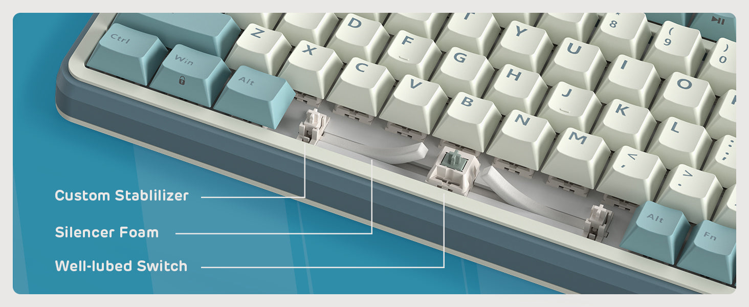 RK ROYAL KLUDGE S98 Mechanical Keyboard Top Mount 96% Wireless BT/2.4G/USB-C Hot Swappable Creamy Sounding 98 Keys